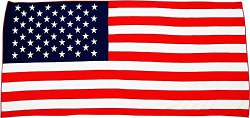 Кърпа за плаж, баня, кухня, басейн с патриотичен флага на сащ 30x60 см САЩ.