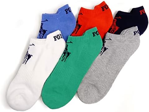 Мъжки чорапи POLO RALPH LAUREN от 6 опаковки Big Pony с ниско деколте на Щиколотке, Разнообразни 10-13