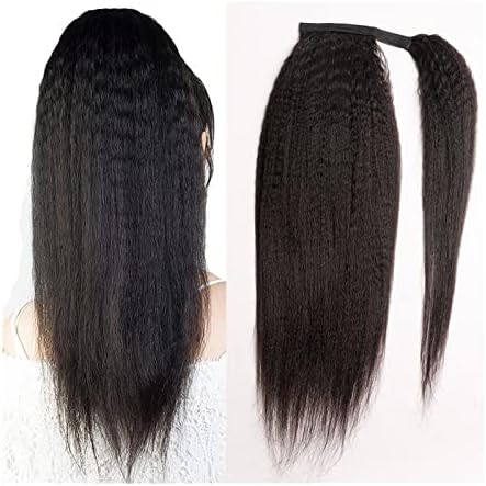 Удължаване на коса във формата на конска опашка 12-26 Инча, Извратени Директен Опашка от Човешка Коса Яки, Пряко