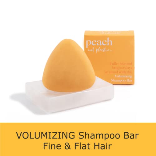 Шоколад шампоан Peach not Plastic за да придадат обем на тънка и гладка коса | Прави косата мека и копринена