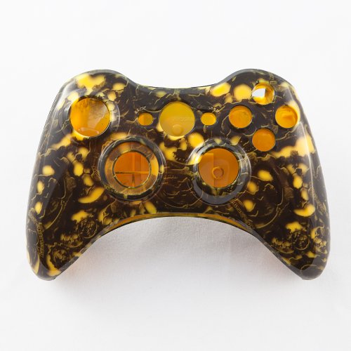 Жълтата обвивка на потребителския контролер Gears of War за Xbox 360