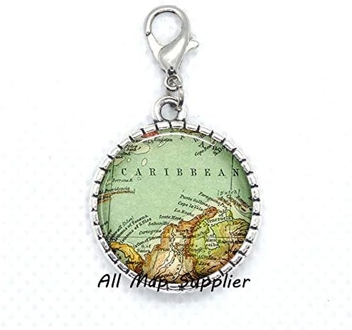 AllMapsupplier Модерен цип, Закопчалка-омар на картата на Карибите, Закопчалката-омар Карибите, Закопчалката-омар