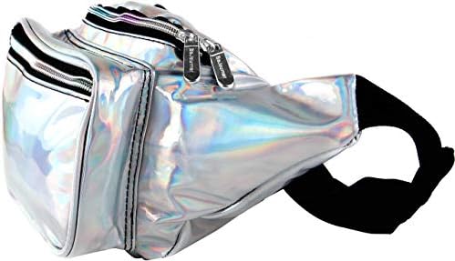 Раница Sojourner Rave Hydration Pack (Холографски синьо с 2 джобове), в комплект с колан чанта с голографическим
