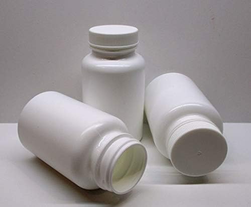 120-кубовая кръгла пластмасова бутилка с широко гърло и покритие от бяло HDPE S-Packer с гърло 38-400 и 200
