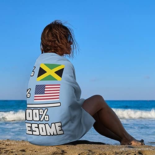 Ямайски и Американски Зашеметяват Плажни Кърпи за Пътуване, Быстросохнущее Кърпа за Плувци, Плажни Кърпи