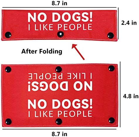Advivio No Dogs I Like People Забавен Червена каишка за кучета, Обвивка, Предупреждение, Висячая идентификация