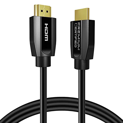 Кабел HDMI премиум-клас, високата кабел HDMI-HDMI 4K (3 метра), поддържа динамичен HDR, eARC, Dolby Atmos, съвместим