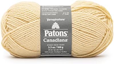 Прежди Spinrite Patons Canadiana - Солидна -Бледо жълто