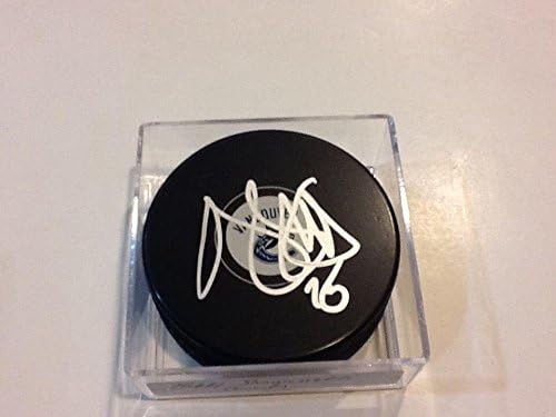 Хокейна шайба Боби Сангинетти Ванкувър Канъкс с автограф c - за миене на НХЛ с автограф