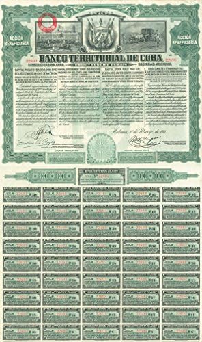 Banco Territorial de Cuba - Склад за сертификат (Не отменен)