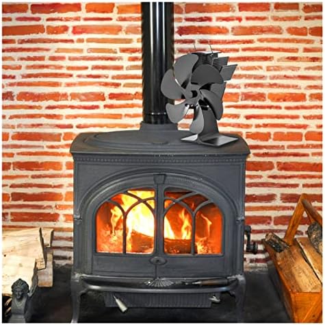 Вентилатори за отопление на камина Uongfi, печка на дърва, 6 вентилатори за отопление, печки, дърво горелка, екологично безшумен вентилатор за ефективно разпределение