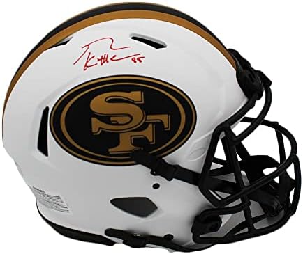 Джордж Киттл Подписа Истински Лунен каска NFL San Francisco 49ers Speed с Автограф на Джордж Киттла - Каски