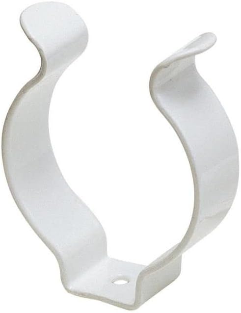 6 X Отворени Скоби за инструменти, Бели Дръжки от Пружинна стомана с Пластмасово покритие и диаметър 28 мм