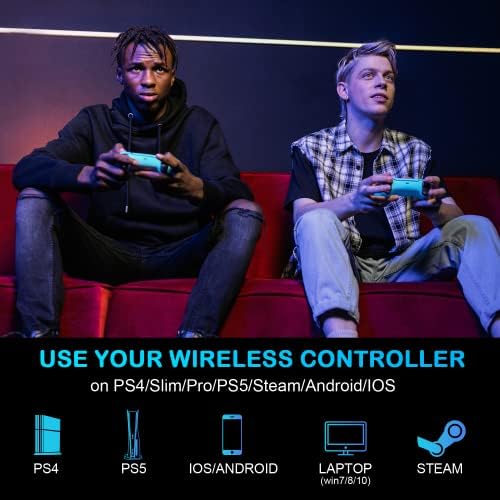 TOPAD Ymir Elite Control Подмяна на контролера на PS4, Безжичен контролер Работи с контролер Playstation 4,