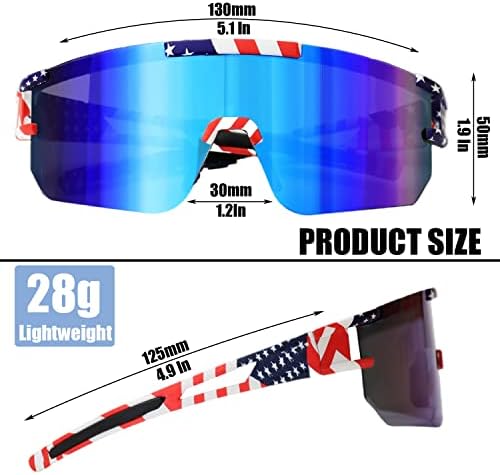 YUNBLL &KO Поляризирани Спортни Слънчеви Очила за Мъже И Жени UV400, Слънчеви очила за Бейзбол, Колоездене,