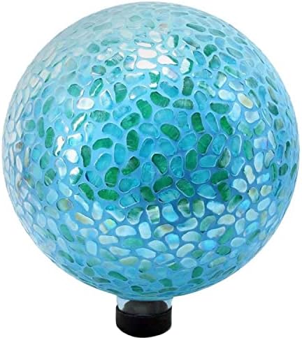 Много готино нещо, стъклена топка от синя каменна плочка, на височина 10 см